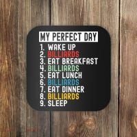 Billiards My Perfect Day Billiards Dad Gift For Father’s Day Coaster thumb 0