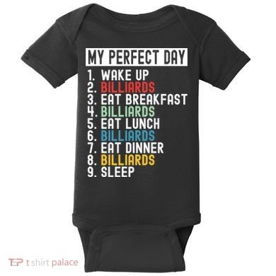 Billiards My Perfect Day Billiards Dad Gift For Father’s Day Baby Bodysuit