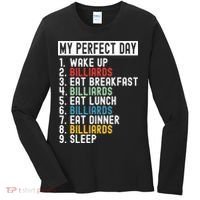 Billiards My Perfect Day Billiards Dad Gift For Father’s Day Women's Long Sleeve Shirt thumb 0
