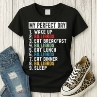 Billiards My Perfect Day Billiards Dad Gift For Father’s Day Women's T-Shirt thumb 3