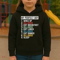 Billiards My Perfect Day Billiards Dad Gift For Father’s Day Kids Hoodie thumb 3