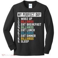 Billiards My Perfect Day Billiards Dad Gift For Father’s Day Kids Long Sleeve Shirt thumb 0
