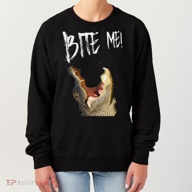 Bite Me! Printed Alligator Vintage Women's Sweatshirt