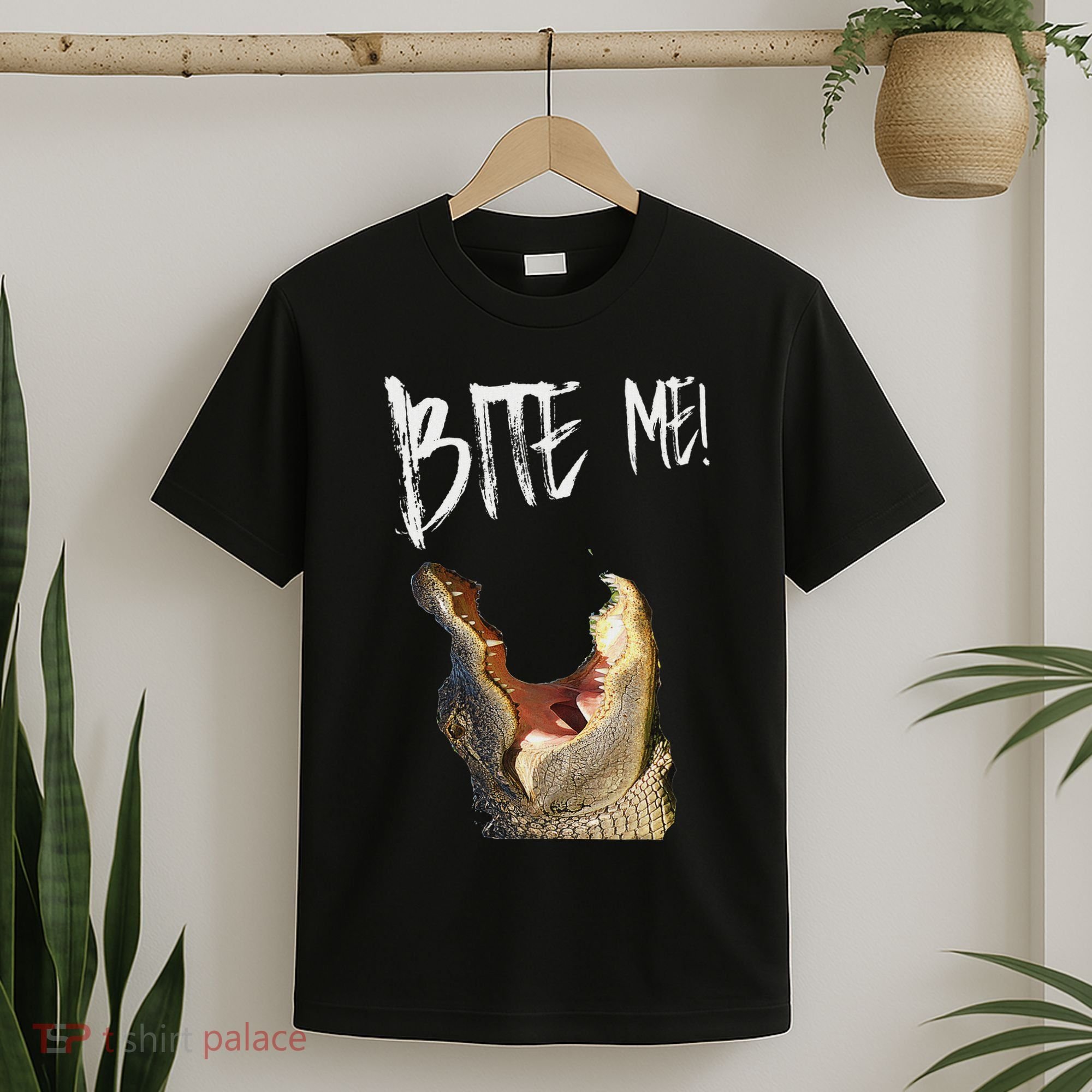 Bite Me! Printed Alligator Vintage T-Shirt