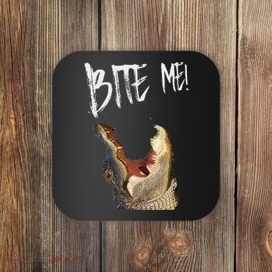 Bite Me! Printed Alligator Vintage Coaster