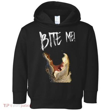 Bite Me! Printed Alligator Vintage Toddler Hoodie