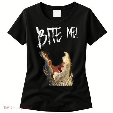 Bite Me! Printed Alligator Vintage Women's T-Shirt