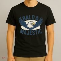 Bald & Majestic - Perfect Gift for Dads T-Shirt thumb 3