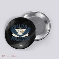 Bald & Majestic - Perfect Gift for Dads Button thumb 0