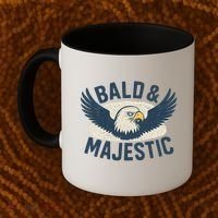 Bald & Majestic - Perfect Gift for Dads Coffee Mug thumb 2