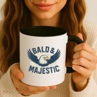 Bald & Majestic - Perfect Gift for Dads Coffee Mug thumb 3