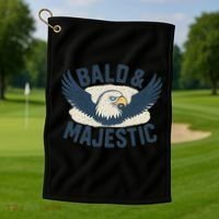Bald & Majestic - Perfect Gift for Dads Golf Towel thumb 1