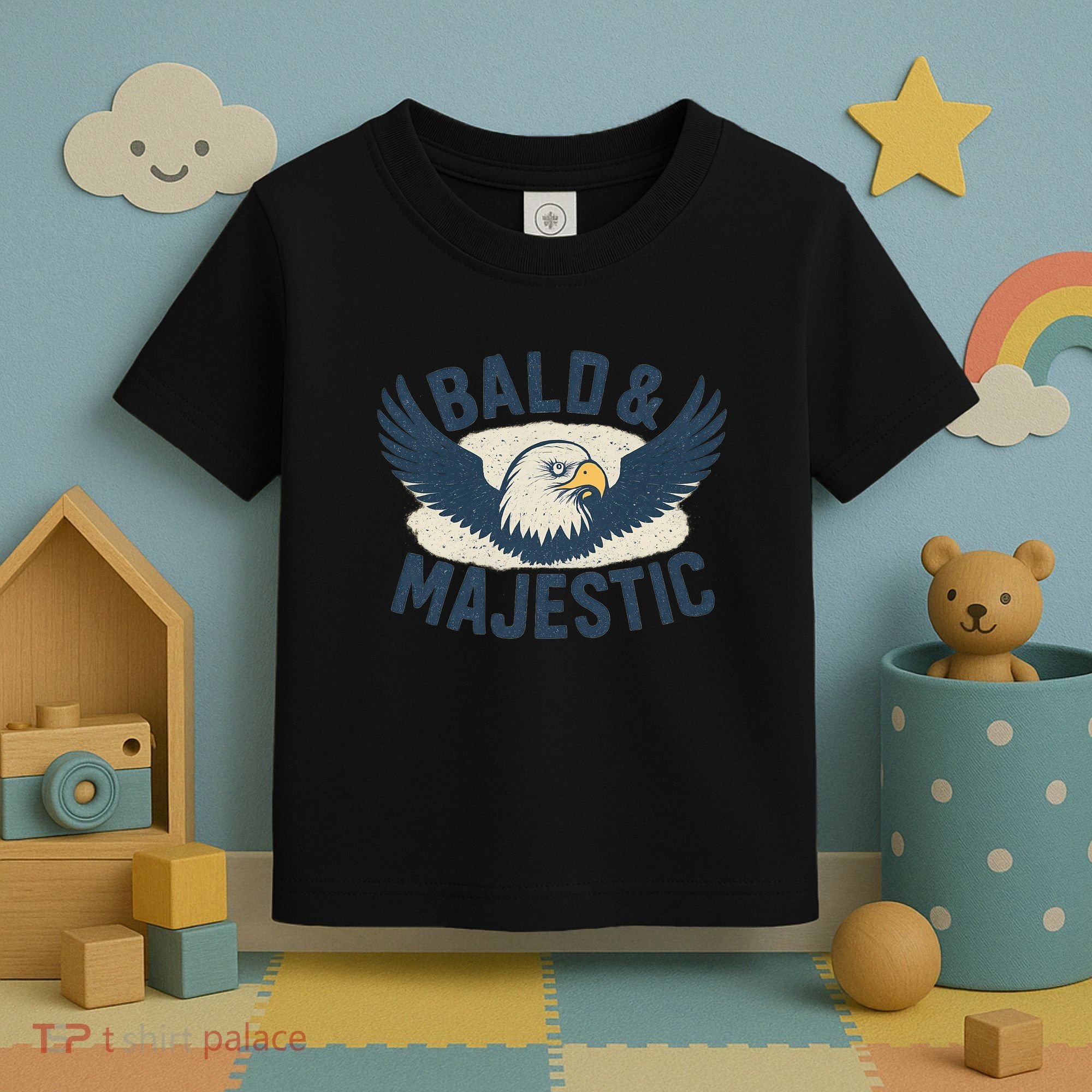 Bald & Majestic - Perfect Gift for Dads Toddler T-Shirt