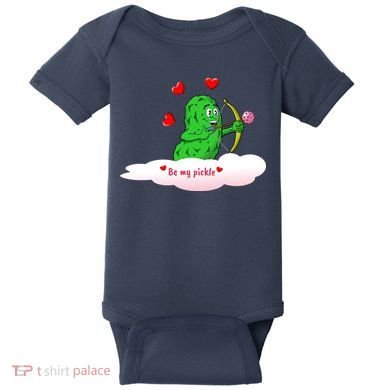 Be My Pickle, Fun Pickleball, Valentines Day Pickleball Baby Bodysuit