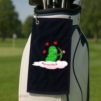 Be My Pickle, Fun Pickleball, Valentines Day Pickleball Golf Towel thumb 2