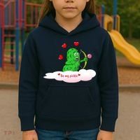 Be My Pickle, Fun Pickleball, Valentines Day Pickleball Kids Hoodie thumb 3