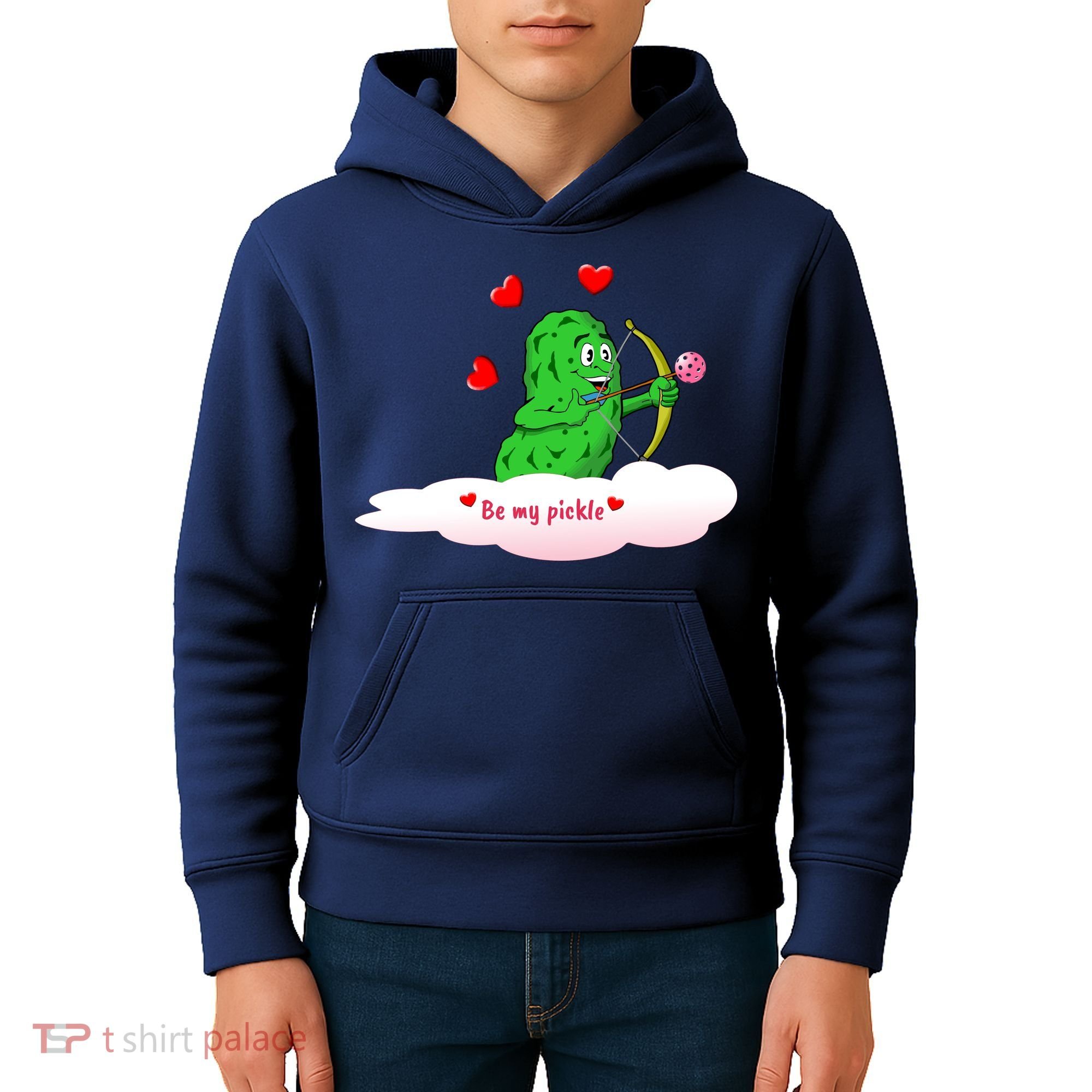Be My Pickle, Fun Pickleball, Valentines Day Pickleball Kids Hoodie
