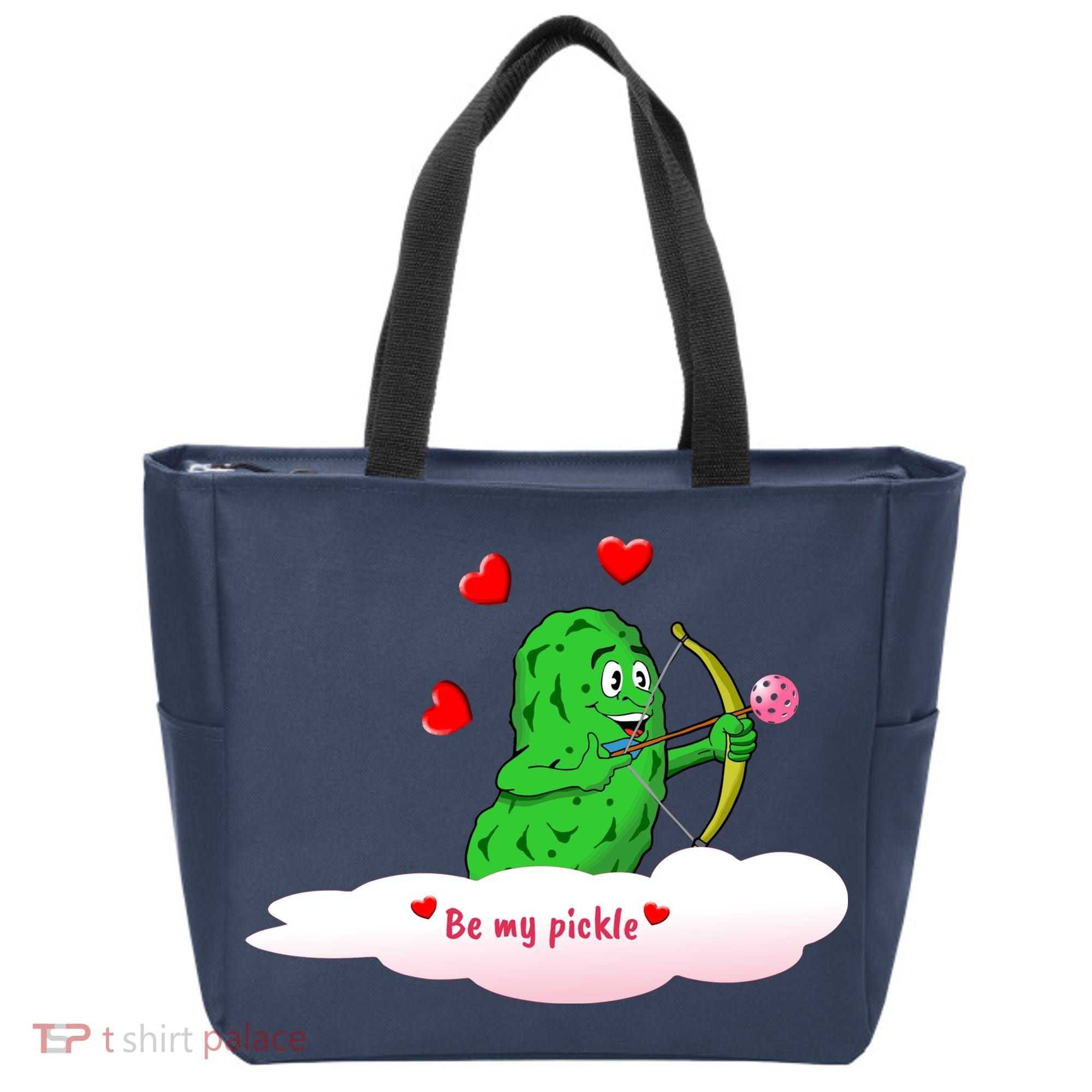 Be My Pickle, Fun Pickleball, Valentines Day Pickleball Tote Bag
