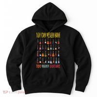 Bass Musician Pick You Can Never Have Too Many Guitars Hoodie thumb 0
