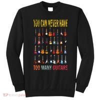 Bass Musician Pick You Can Never Have Too Many Guitars Sweatshirt thumb 0