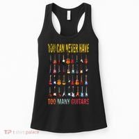 Bass Musician Pick You Can Never Have Too Many Guitars Women's Tank Top thumb 0