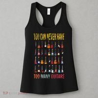 Bass Musician Pick You Can Never Have Too Many Guitars Women's Tank Top thumb 3