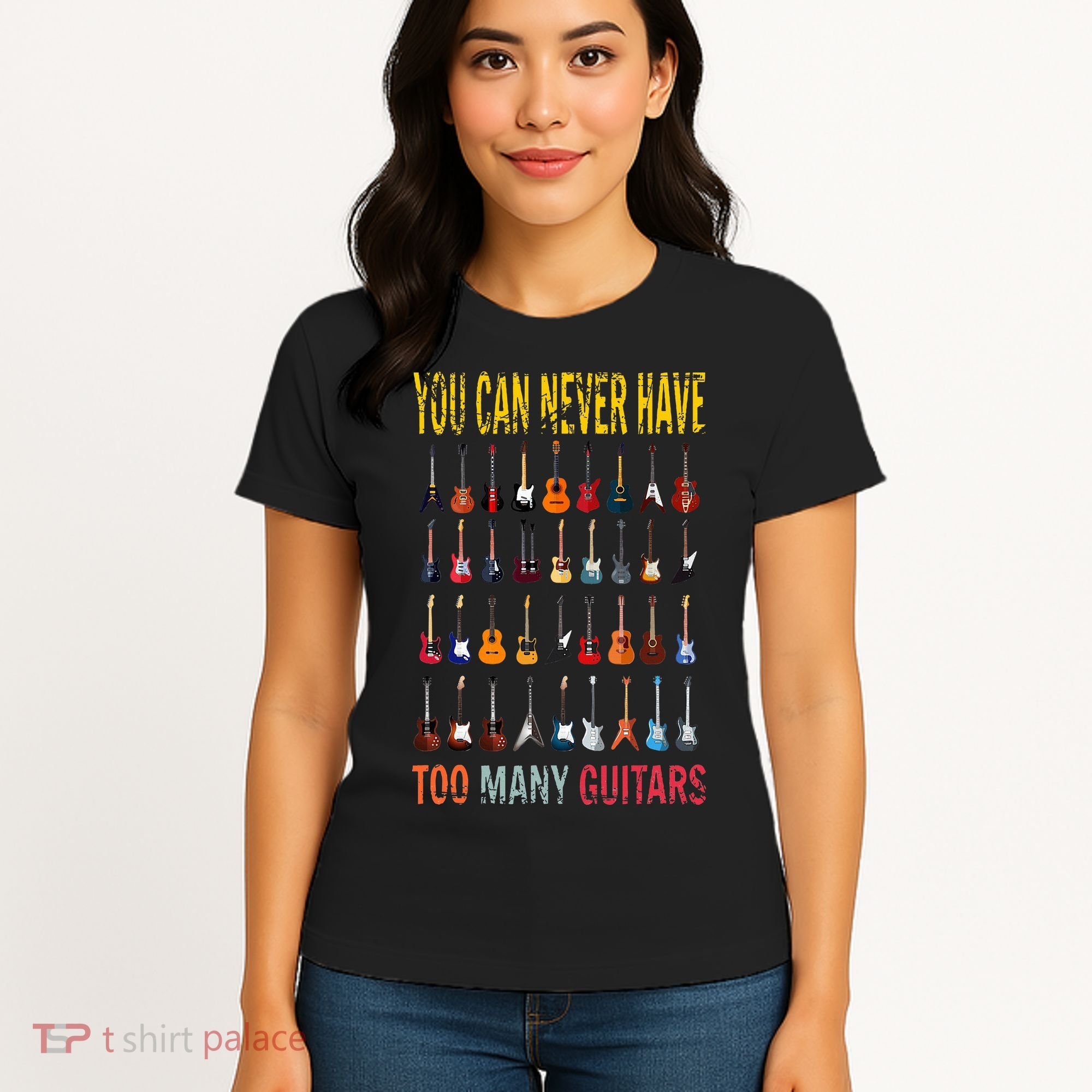 Bass Musician Pick You Can Never Have Too Many Guitars Women's T-Shirt