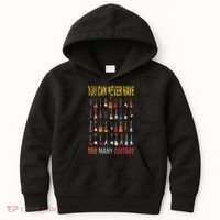 Bass Musician Pick You Can Never Have Too Many Guitars Kids Hoodie thumb 0