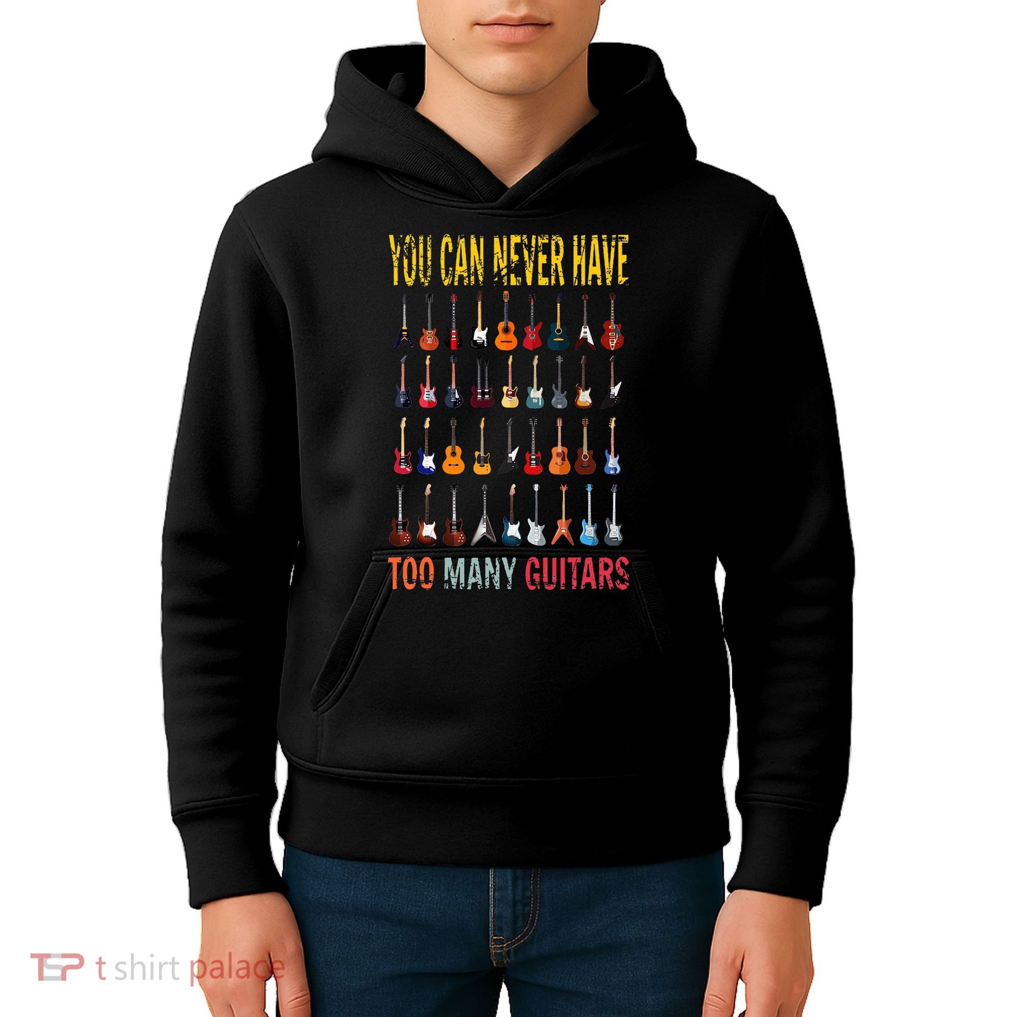 Bass Musician Pick You Can Never Have Too Many Guitars Kids Hoodie