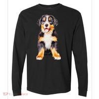 Bernese Mountain Puppy For Women Dog Lovers Comfort Colors Heavyweight Long Sleeve T-Shirt thumb 0