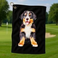 Bernese Mountain Puppy For Women Dog Lovers Golf Towel thumb 1