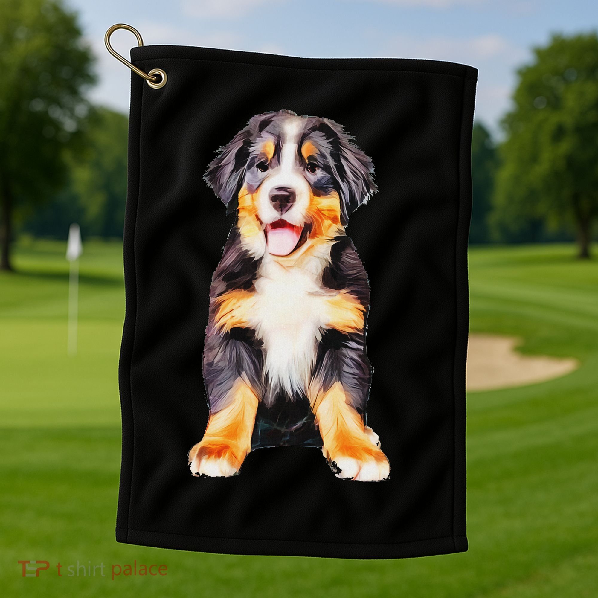 Bernese Mountain Puppy For Women Dog Lovers Golf Towel