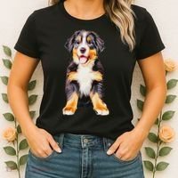 Bernese Mountain Puppy For Women Dog Lovers Women's T-Shirt thumb 2