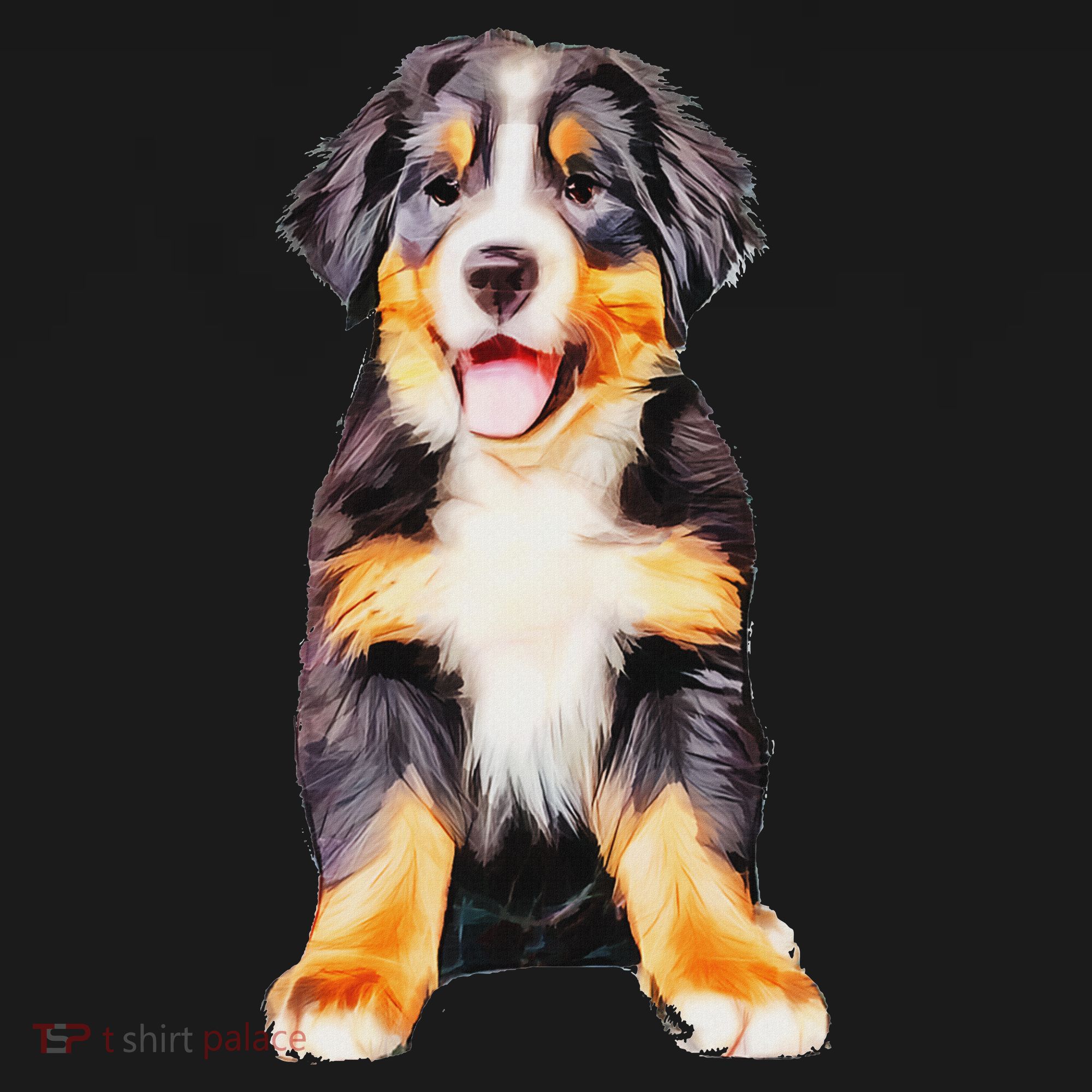 Bernese Mountain Puppy For Women Dog Lovers Women's V-Neck T-Shirt