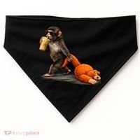Baby Monkey Punch Iced Coffee USA-Made Doggie Bandana thumb 0
