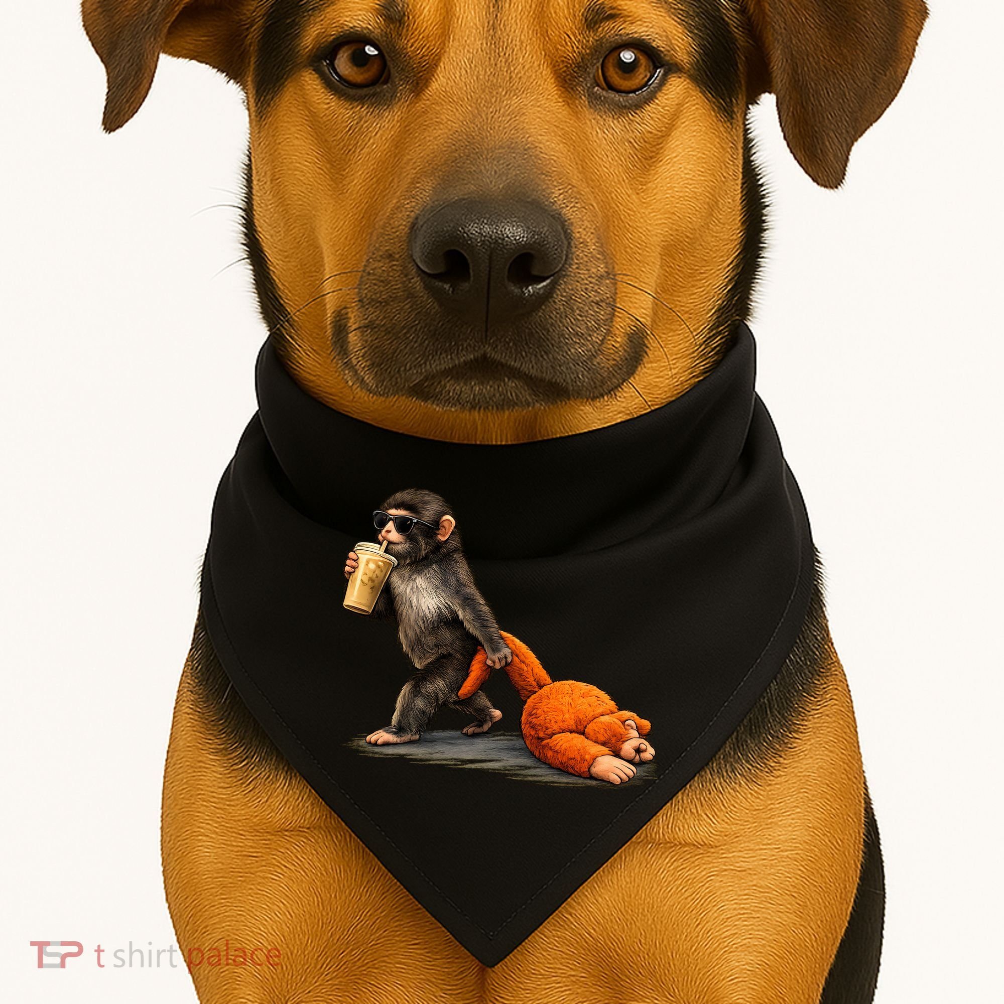 Baby Monkey Punch Iced Coffee USA-Made Doggie Bandana