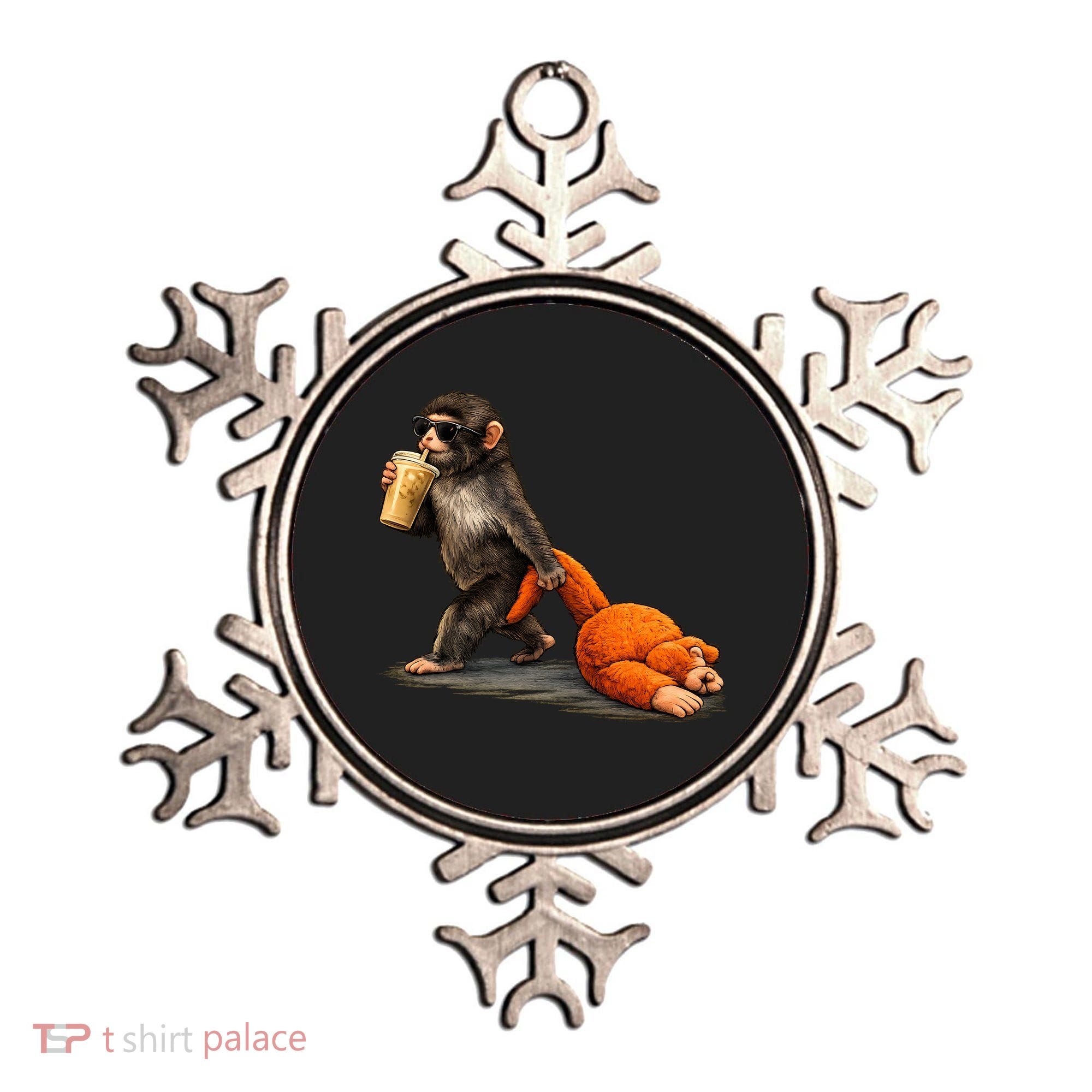 Baby Monkey Punch Iced Coffee Ornament