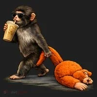 Baby Monkey Punch Iced Coffee Hat thumb 2