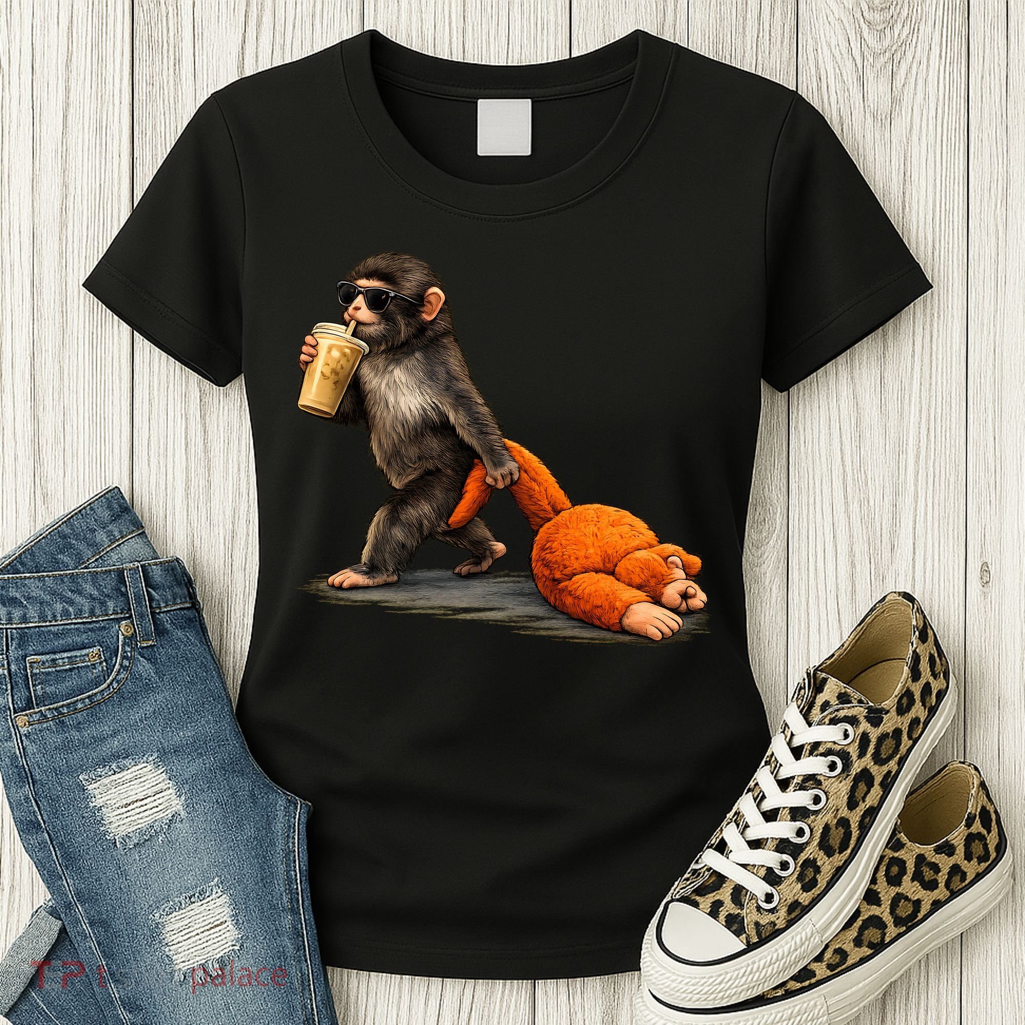 Baby Monkey Punch Iced Coffee Women's T-Shirt