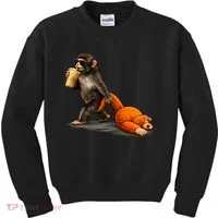 Baby Monkey Punch Iced Coffee Kids Sweatshirt thumb 0