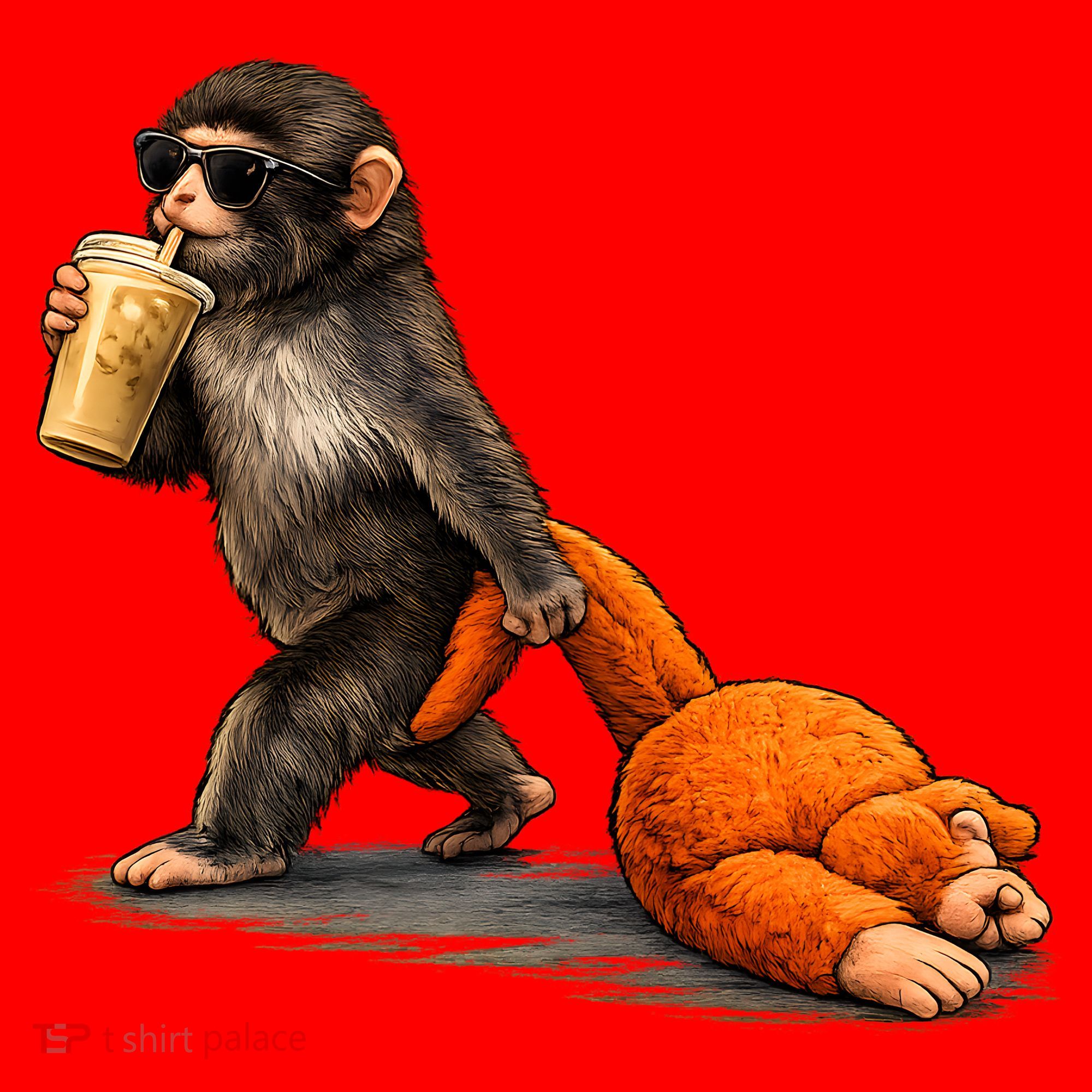 Baby Monkey Punch Iced Coffee Santa Hat