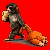 Baby Monkey Punch Iced Coffee Santa Hat thumb 1