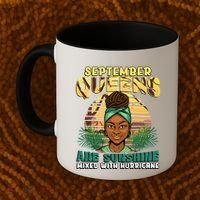 Black Melanin Queen September Afro Birthday Virgo Libra Gift Coffee Mug thumb 2