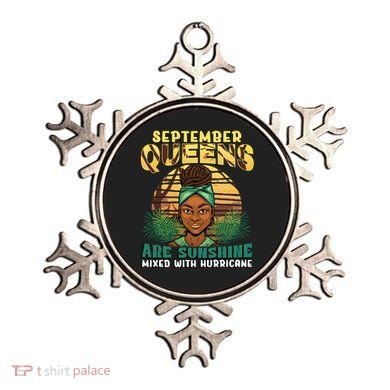 Black Melanin Queen September Afro Birthday Virgo Libra Gift Ornament