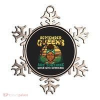 Black Melanin Queen September Afro Birthday Virgo Libra Gift Ornament thumb 0