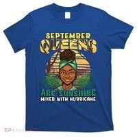 Black Melanin Queen September Afro Birthday Virgo Libra Gift T-Shirt thumb 0