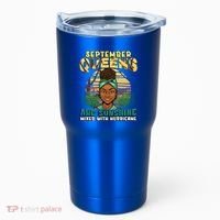 Black Melanin Queen September Afro Birthday Virgo Libra Gift Tumbler thumb 0