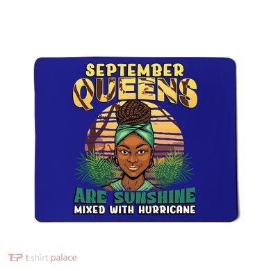 Black Melanin Queen September Afro Birthday Virgo Libra Gift Mousepad