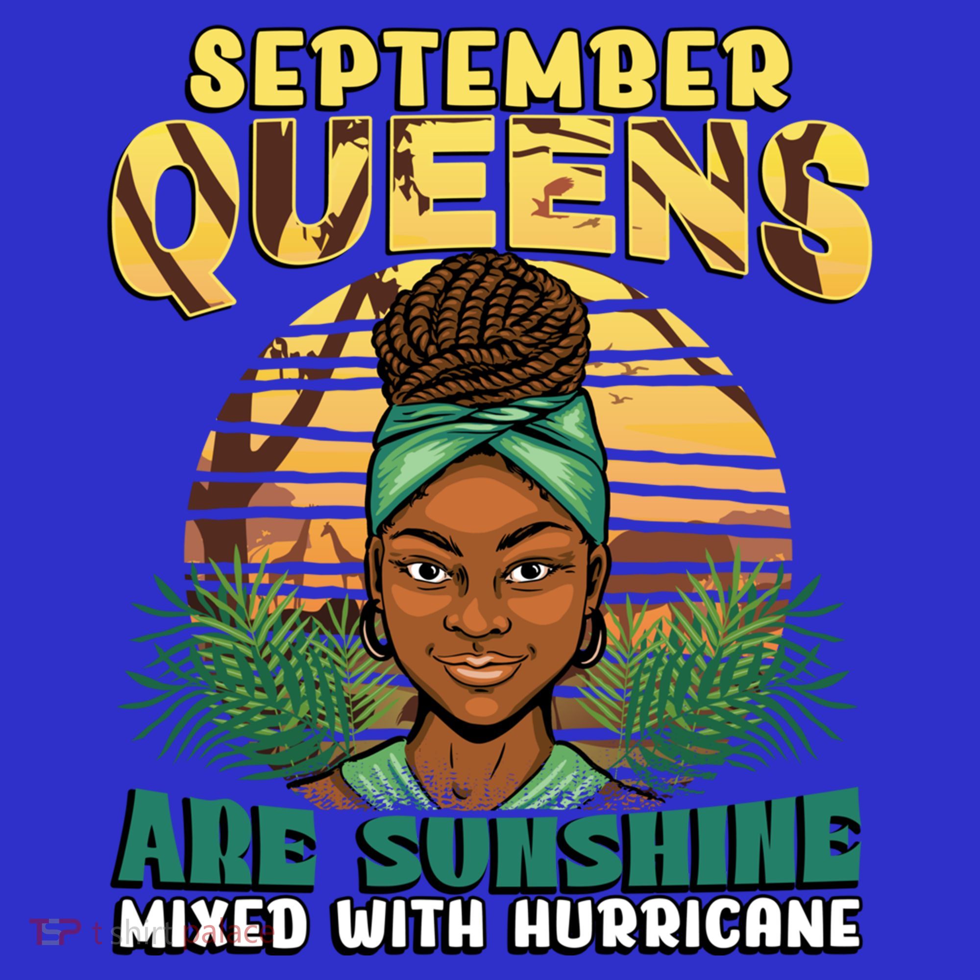 Black Melanin Queen September Afro Birthday Virgo Libra Gift Women's Tank Top