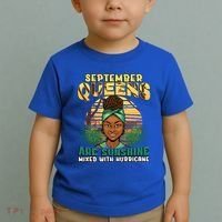 Black Melanin Queen September Afro Birthday Virgo Libra Gift Toddler T-Shirt thumb 2